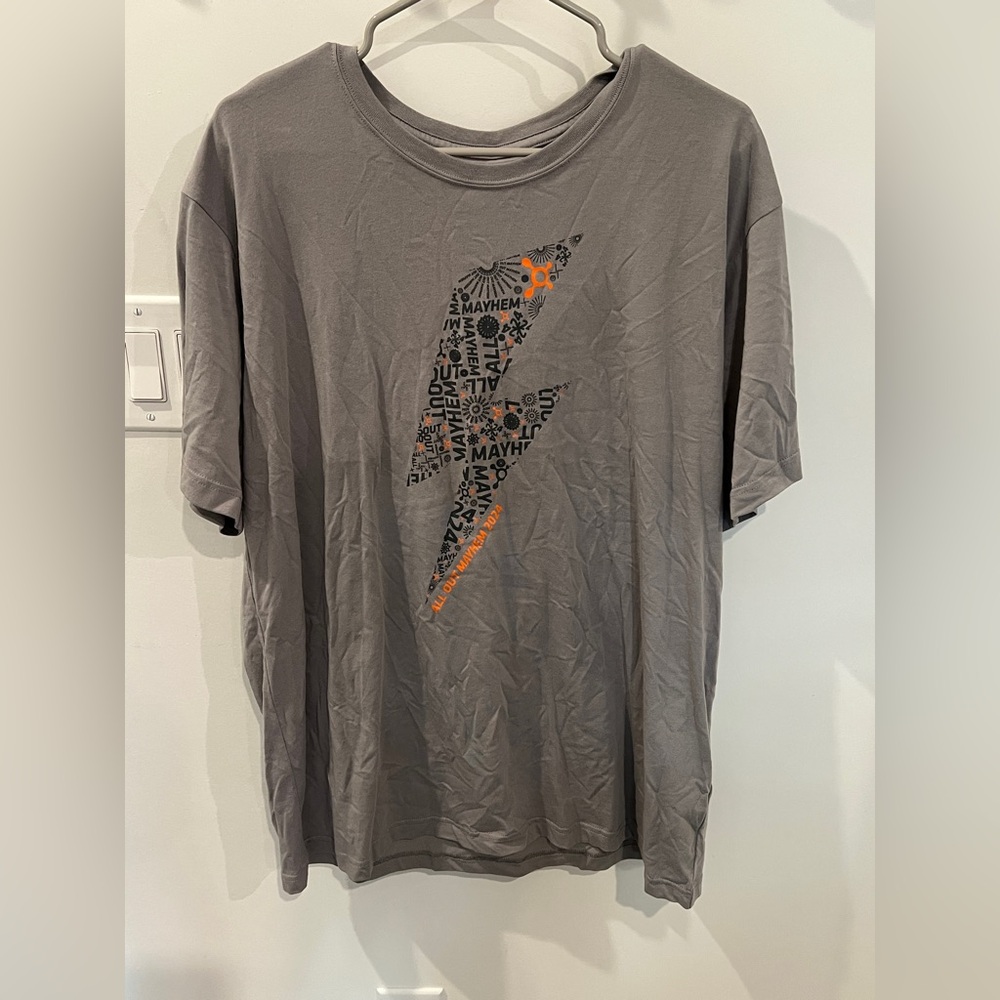 Gray Orange Theory T-Shirt Mayhem Week